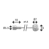 REM Binnenkabel Elvedes 2350mm stainless steel slick Ø1.5mm V-nipple and t-nipple (on map)