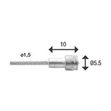 REM BINNENKABEL 2000 mm (10) V-Nipple ze stali nierdzewnej 6411RVS 10