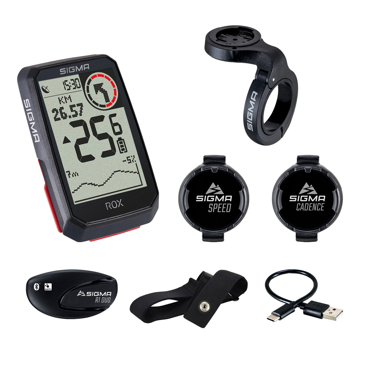 Sigma ROX 4.0 GPS SW HR STARTHER HOD CAD SNELH Sensor Top Mount Set Set