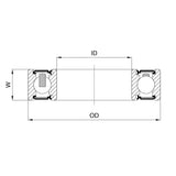 Union Kogellager CB-335 6901 LLB 12x24x6 Ceramico