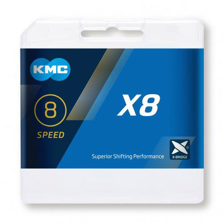 KMC Fahrradkette x8 1 2x3 32 - 114 Links - Silber