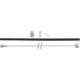 Elvedes Rem Cabel Kit 2 Nippels 1700 mm 2350 mm de acero inoxidable negro