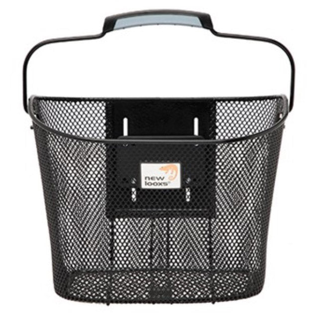 Newlooxs Tuscany Klickfix – abnehmbarer Fahrradkorb – Lenker – 19 Liter – Stahl – Schwarz