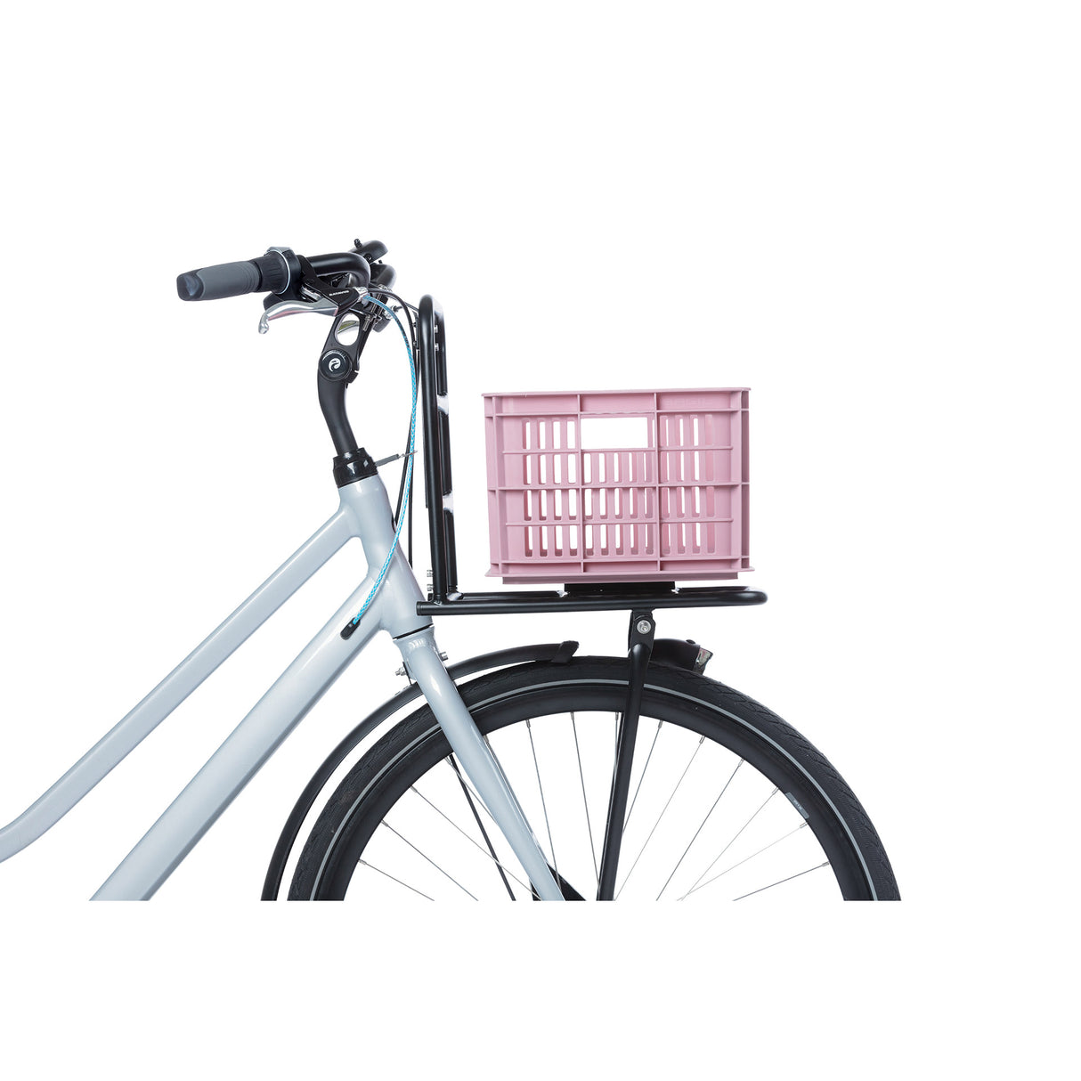 Basil fietskrat S - klein - 17.5 liter - roze