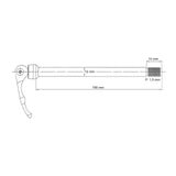 Qr269r Sitzachse Ø12mm 166 mm mit Schnellfreisetzungen