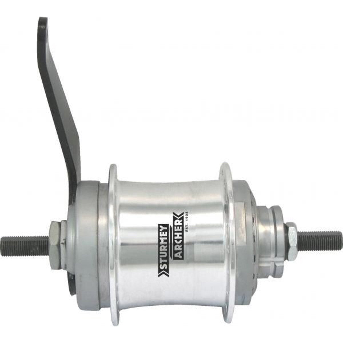 Ausrüstung Hub Sturmey Archer S2C Duomatic 2-Gang Coaster Bremsknotenhub 36 Löcher Silber