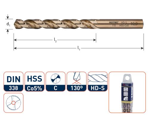 Rotec Spiralbohrer DIN338 CO 5,1 mm