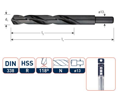 Rotec Spiralbohrer DIN338 HSS-R 17,0mm gedreht