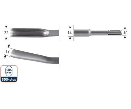 Rotec SDS-Fugenmeißel 250 mm