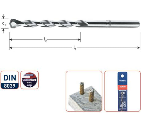 Rotec Betonbohrer 12,0 mm