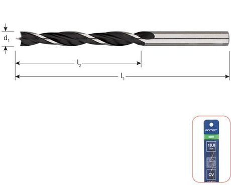 Rotec Holzbohrer mit Zentrierspitze 5 mm