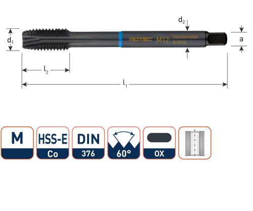 Rotec Maschinenhahn DIN376 M10 Edelstahl DS