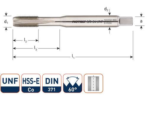 Rotec Maschinengewindebohrer DIN376 3 4 unf