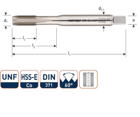 Rotec Maschinengewindebohrer DIN376 5 8 unf
