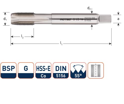 Rotec Maschinengewindebohrer DIN374 3 4 g