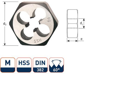 Rotec Sechskant-Schneidmutter M24 DIN382 HSS