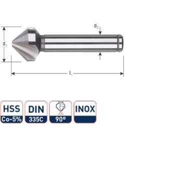 Rotec Senkfräser 90°. Edelstahl 20,5 mm
