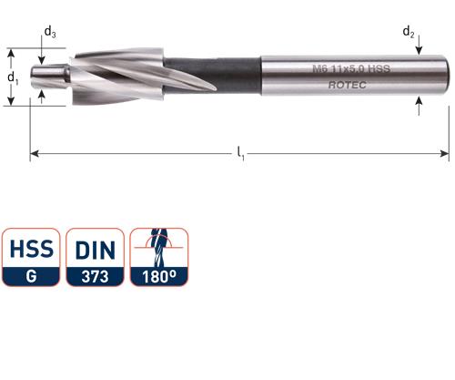 Rotec Senkfräser M8 15 9