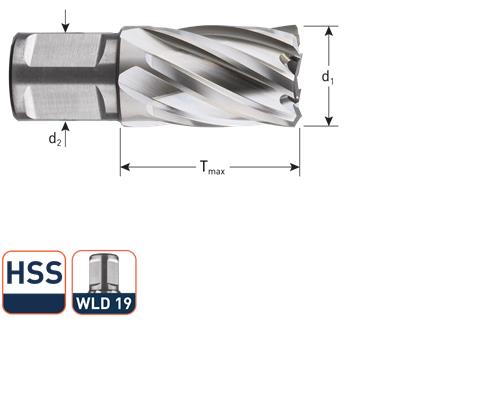 Rotec Kernbohrer HSS Silver-Line 38,0 mm SL30 Weldon