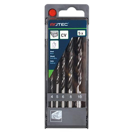 Rotec Holzbohrer-Set 5-teilig 4-10mm