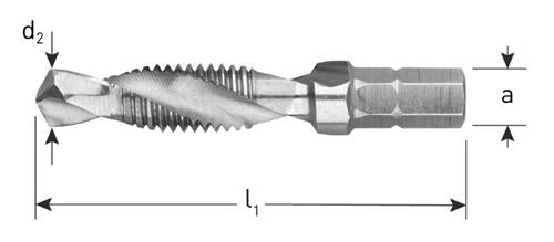 Rotec Kombibohrer Gewindebohrer M10