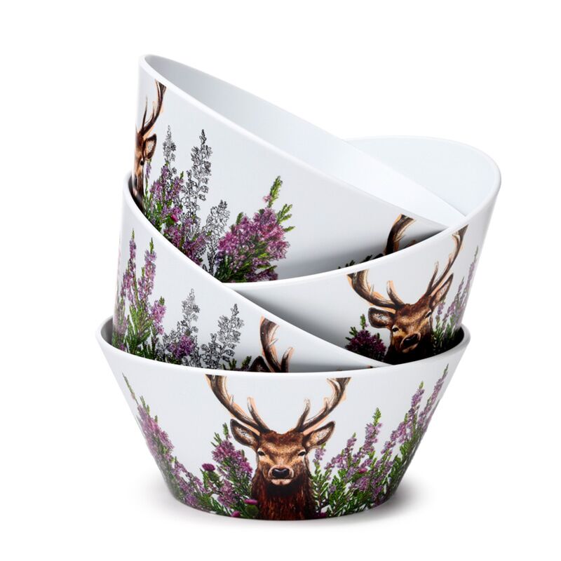 Wildhirsch-Set mit 4 nachhaltigen Rpet-Picknickschalen