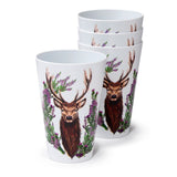 Wild Deer Set mit 4 nachhaltigen Rpet-Picknickbechern 450 ml