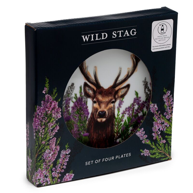 Wild Deer-Set mit 4 nachhaltigen Picknicktellern aus Rpet