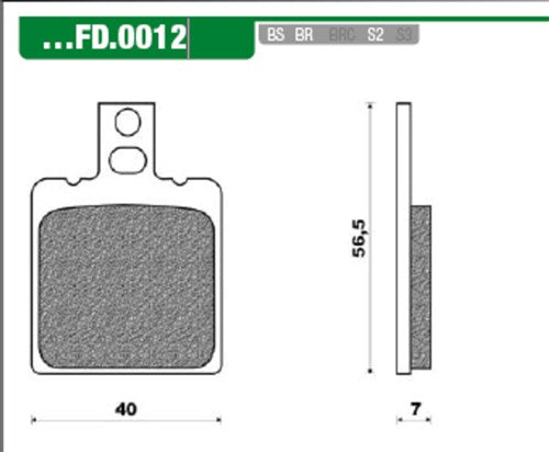 NEWFRen Brake Block Set FD0012 RS '93 für Achter Rs '96 für