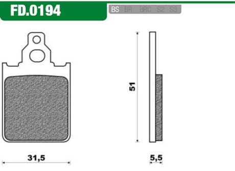 Newfren Discbremsblock FD0194 Quarz Ital