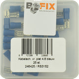 Bofix Cable Shoe Ampere Frau Plat 4,8 mm blau (25st)