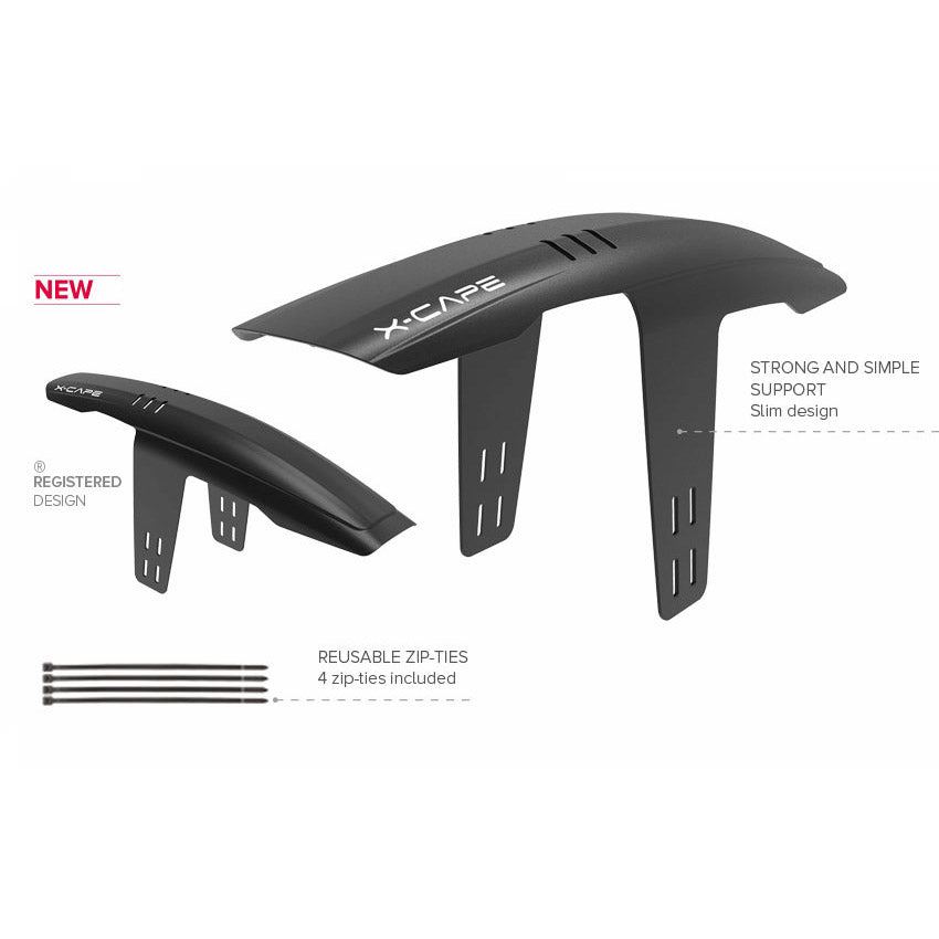 Voorbalboard X-Cape 26 27,5 29 Zoll 82 mm Schwarz
