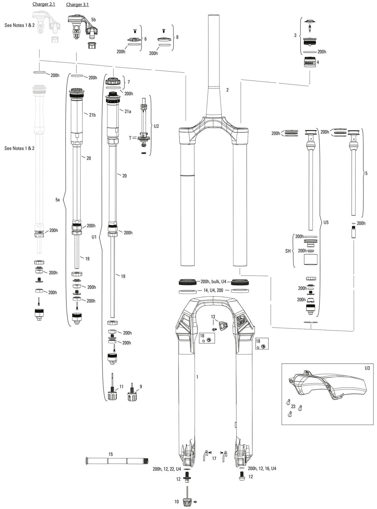 RockShox Federgabel Lyrik Select RC 27,5 + 29 Boost Susp.Fork RS Lyrik Sel.RC 140mm Schwarz