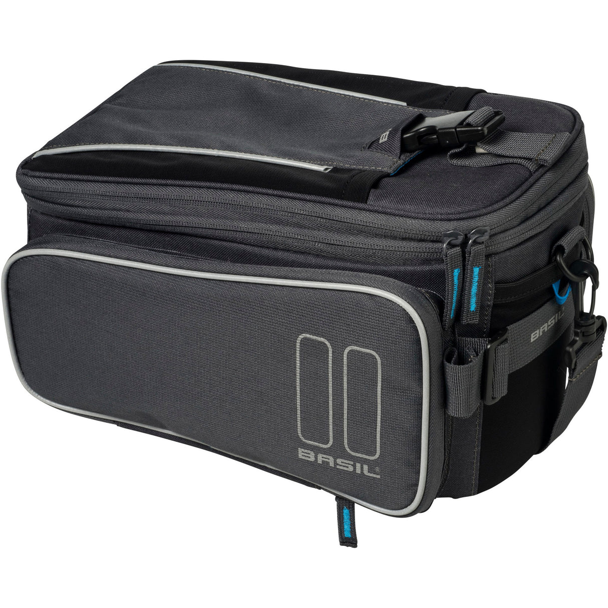 Basil Sport Design Trunksack-Grau-Fahrradbagagaagaagraagertas, 7-15L, Wasserabweis für regelmäßiges Fahrrad und E-Bike