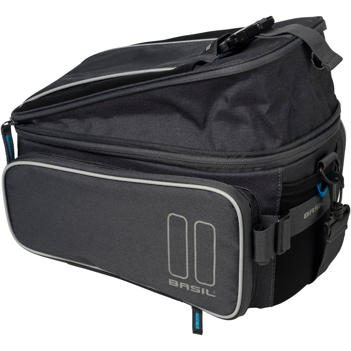 Basil Sport Design Trunksack-Grau-Fahrradbagagaagaagraagertas, 7-15L, Wasserabweis für regelmäßiges Fahrrad und E-Bike