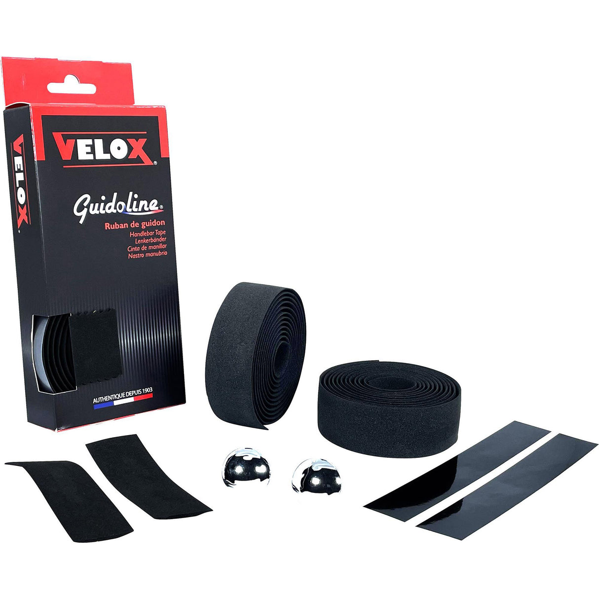 Velox Steering Lint Cork Black - Eva, 175 cm, racercykel, 2 ruller