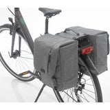 Nova Doppel - Doppelfahrradbeutel, grau, Wasser -Repellent