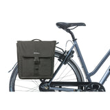 Basil GO-Double Bag Mik, bolsa de bicicleta doble, negro, 32L, adecuado para portadores de portadores de sistemas MIK