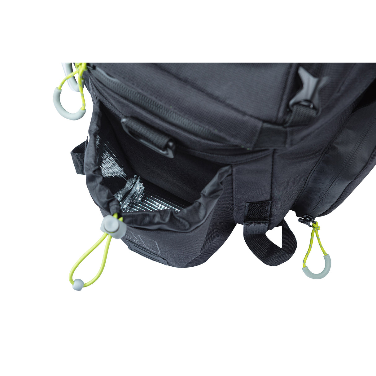 Basil Miles XL Pro zavazadla Threat Bag - Waterproof - Sporty - Black Lime - 9-36L - MIK RT Adapterplates