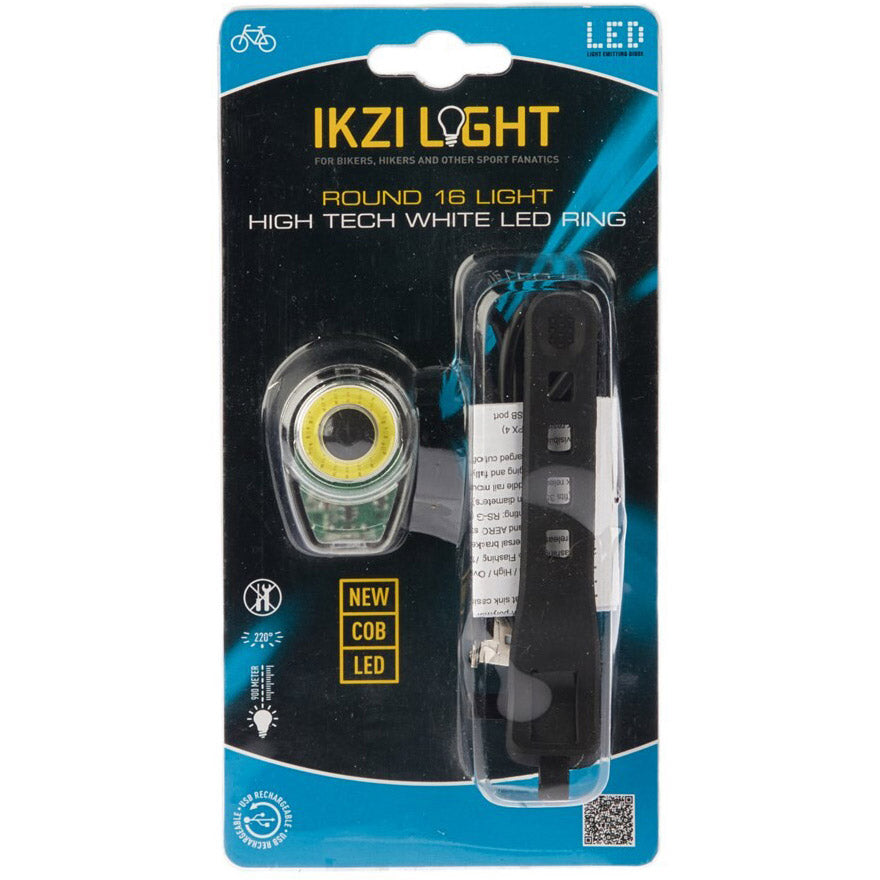 Ikzilight -Scheinwerfer Round16 mit Cob -LED -Ring, USB -Lader