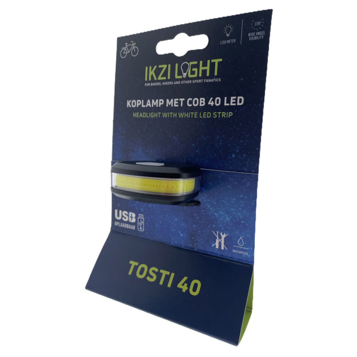Scheinwerfer ikzilight tosti 40 cob LED, USB wiederaufladbar