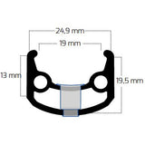 Ryde Felge Sputnik 28 622 36g 14g CNC Schwarz