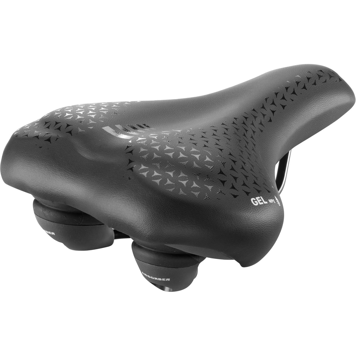 Selle Monte Grappa Saddle Asola 6200 gel más elastomeer riel negro