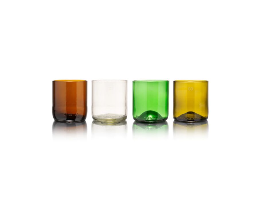 Fehlerhaftes Glas - kurzer Becher - 4 -pack - Mix