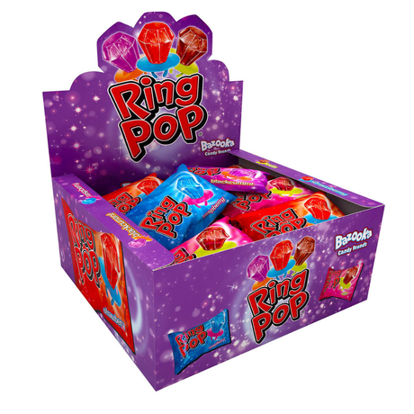 Bazooka Ring Pop Lutscher (24 Stück)