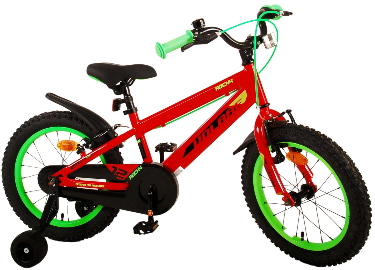 Volare Rocky Children's Bike Boys 16 -calowe czerwone dwa hamulce ręczne