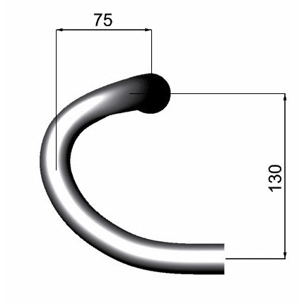 Deda Lenkung Bend Zero-100 Outdoor Matte 44cm Schwarz