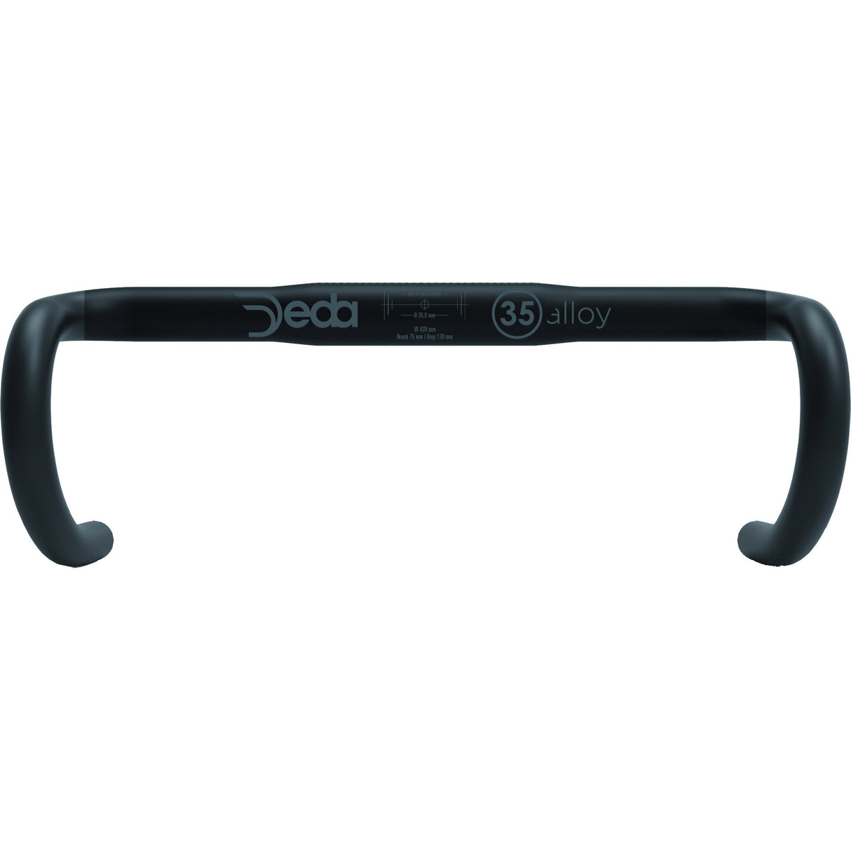 Deda Senden Sie M35 RHM 46 cm Aluminium schwarz