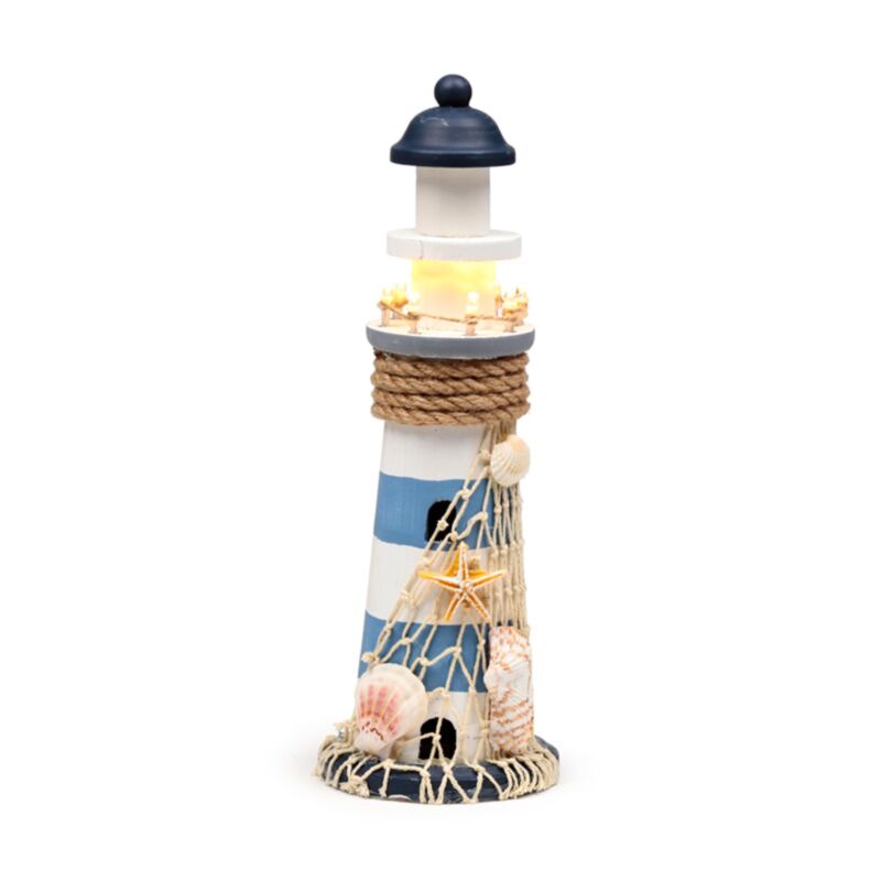 Strand-Souvenir – Leuchtturm-Muscheln mit LED-Licht