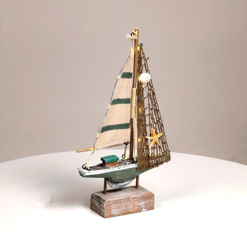 Strand-Souvenir – Segelboot-Muscheln, LED-Licht